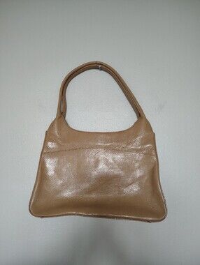 ☀️ SUMMER SALE!! Vintage 2000s Feetfirst Light Tan Leather Shoulder Bag